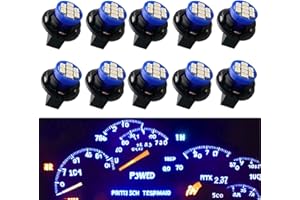 WINETIS T10 194 168 LED Dash Instrument Light Bulbs Blue with Twist Lock Socket, Extremely Bright T10 Instrument Panel Gauge Cluster Dashboard Lights Bulbs 12V 8-SMD LED Chipset, 10Pcs/Set