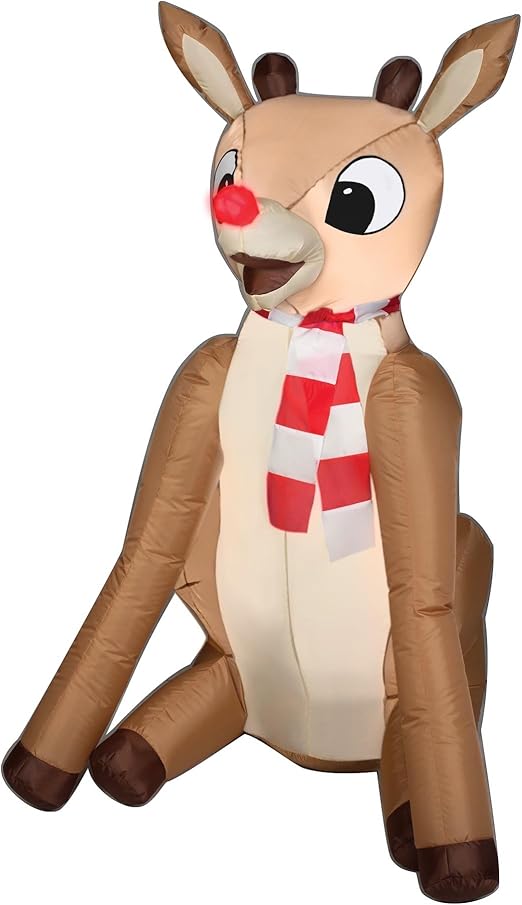 Amazon Com Airblown Rudolph The Red Nosed Reindeer Inflatable