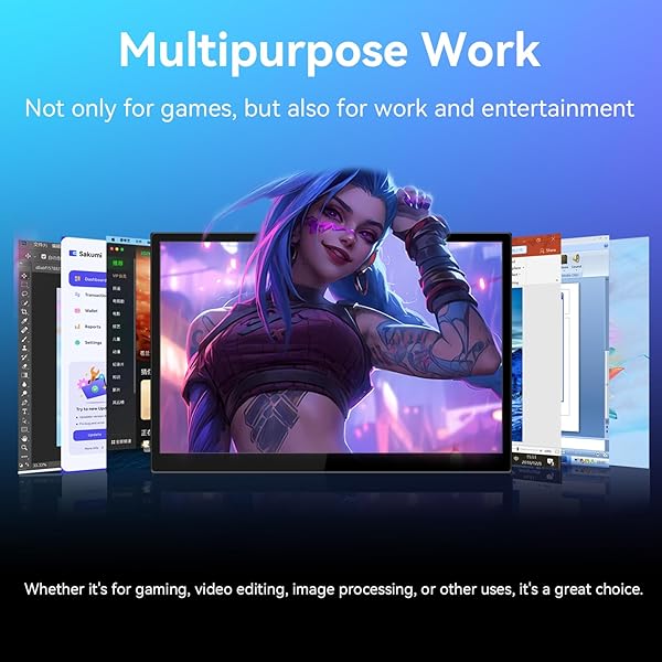 TOUCHSCREEN PORTABLE GAMING MONITOR 16 INCH QHD 2.5K(2560X1600) MONITOR 144HZ(USB C PORT) IPS DISPLAY, GAMING MONITOR FOR PC LAPTOP RAS PI PS4 PS5, WITH HDMI USB C BUILT-IN SPEAKERS