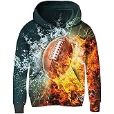 AIDEAONE 5-16T Boys Girls Hoodies Kids 3D Print Pullover Sweatshirts with Pocket