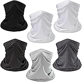 UVSAI 6 Pieces UPF 50+ Neck Gaiter Breathable Quick Dry Face Mask Lightweight UV Protection Balaclava Scarf for Men Women