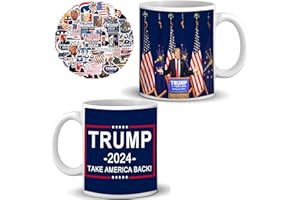 Bybykoi 2024 Trump Mug Maga Novelty Coffee Mugs Make America Great Again Coffee Mug Donald Trump Merchandise Man Face Mug Keep America Great Take America Back…