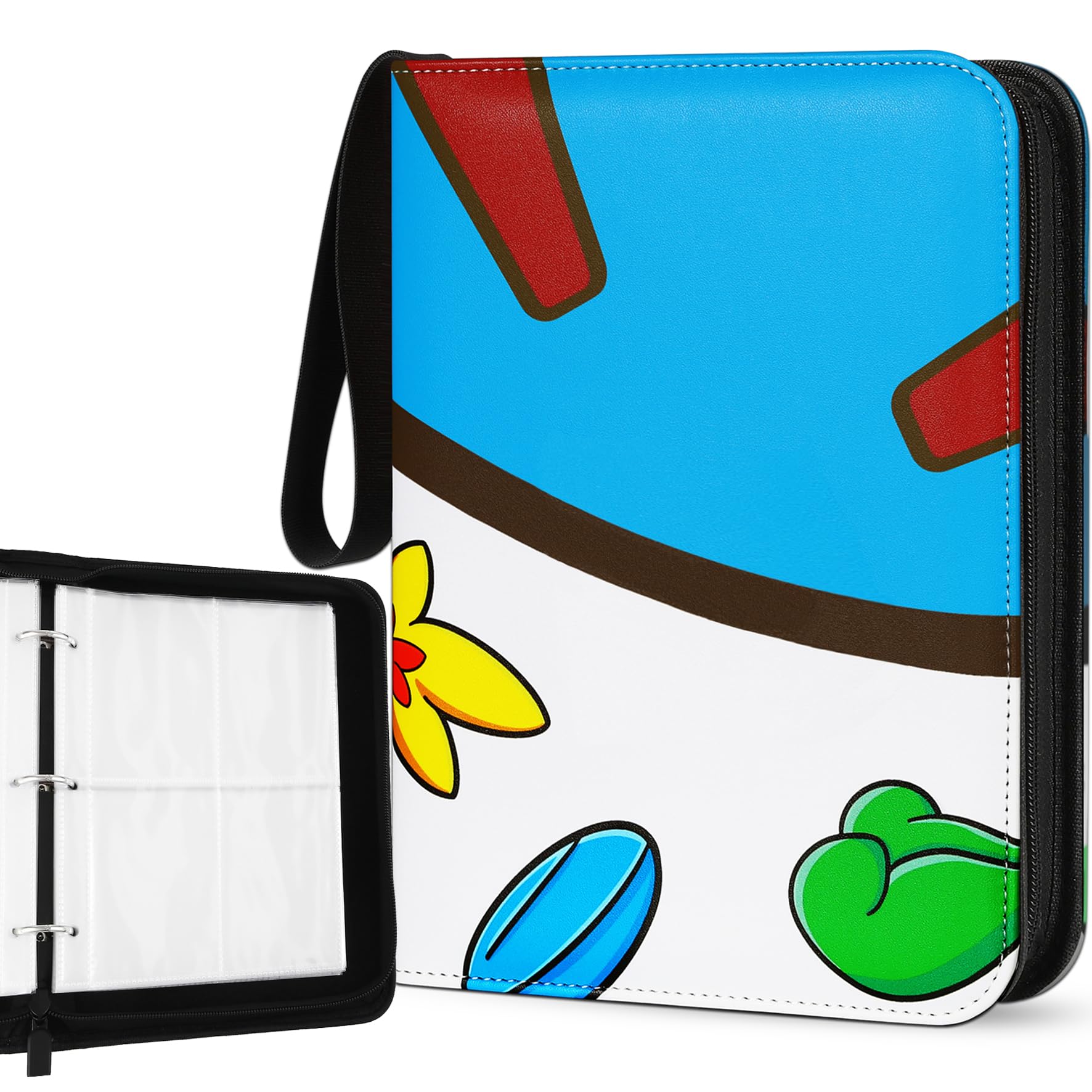 Trading Card Binder 440 Pockets, 4-Pocket Card Holder with 55 Sleeves Blue — image 1