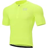 ROCKBROS Men's Cycling Jersey Short Sleeve Road Bike Shirt with 3 Rear Pockets Breathable Quick Dry Bicycle Shirt