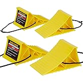 WADEO Wheel Chock 4 Pack, Car Jack for RV Trailer Trucks, Suitable Tires Up to 26" Diameter, Non Slip Surface, Easy to Carry 