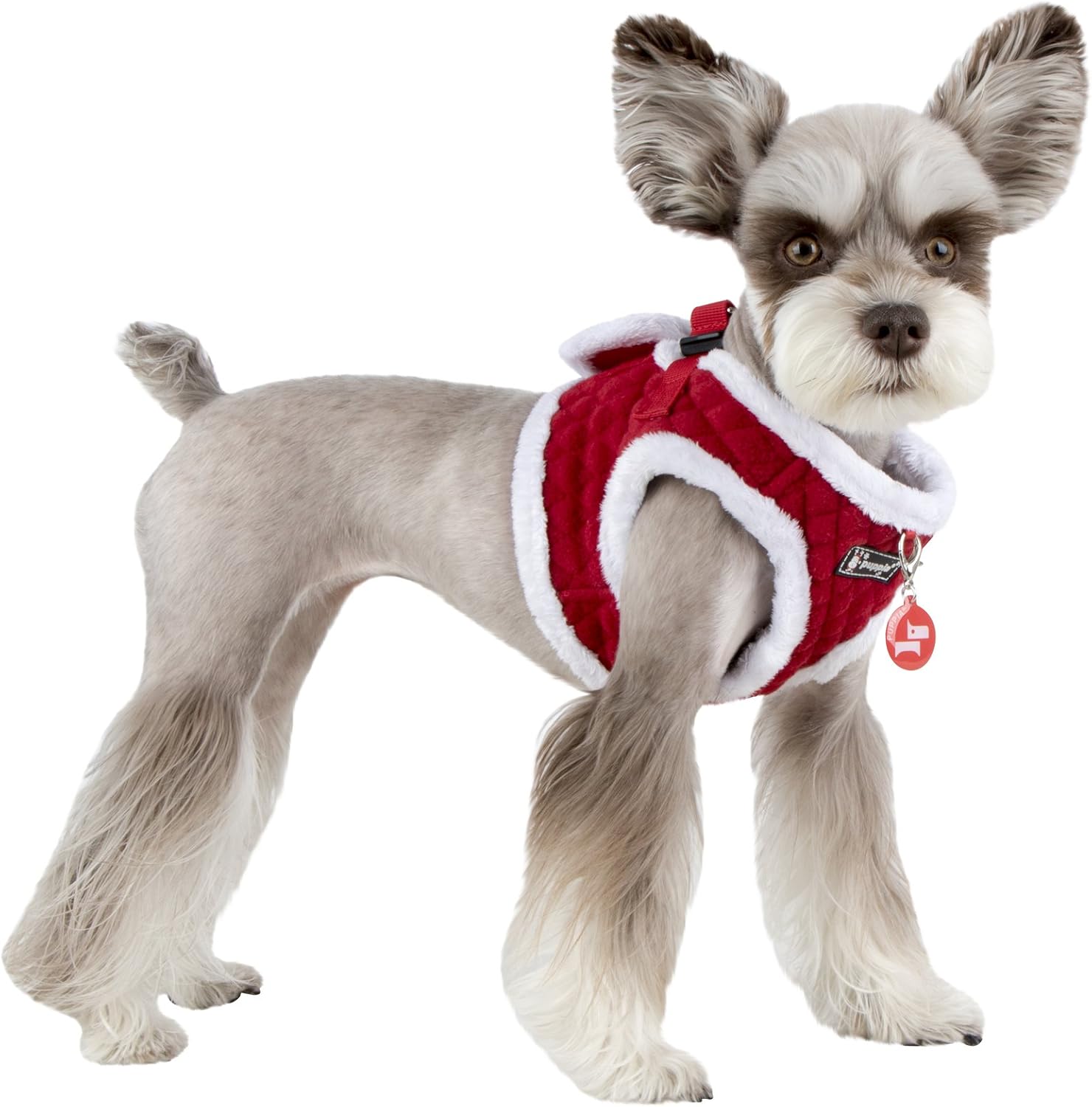 Puppia Christmas Harness - Soft vest harness for Christmas -Harness for small and medium dogs - Red - Image 5