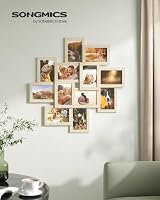 SONGMICS 12 Image 4x6 Wall Gallery Frame RPF022N01 Natural Beige view 2