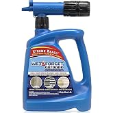 Wet &amp; Forget Outdoor Cleaner &amp; Stain Remover, Xtreme Reach Hose End, 48oz | For mold &amp; mildew on roofs &amp; siding; cleans with wind &amp; rain; no scrub, no rinse; bleach-free; 30' reach; covers 2,000 sq ft