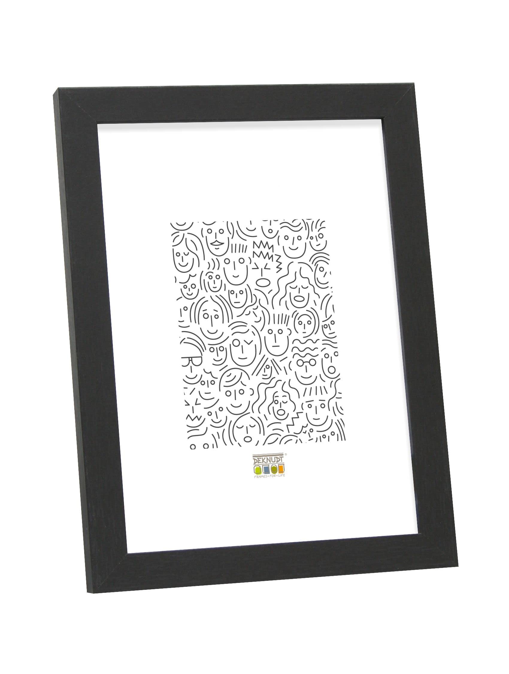 Deknudt Frames S44CF2-15.0X20.0 Basic Narrow Wood/MDF Photo Frame Black 23.2 x 18.2 x 1.33 cm — image 1