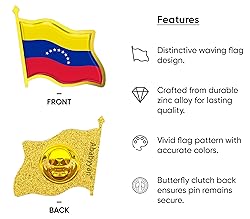 Venezuela Flag Lapel Pin - Enamel Metal National