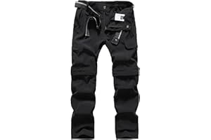 DAFENGEA Kids Hiking Cargo Pants Casual Outdoor Quick Dry Hiking Mountaineering Convertible Trousers