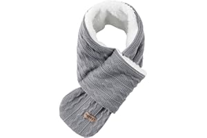 OMUKY Kids Scarf Fleece Warm Knitted Scarves for Girls Boys Toddler Cold Weather Soft Neck Warmer