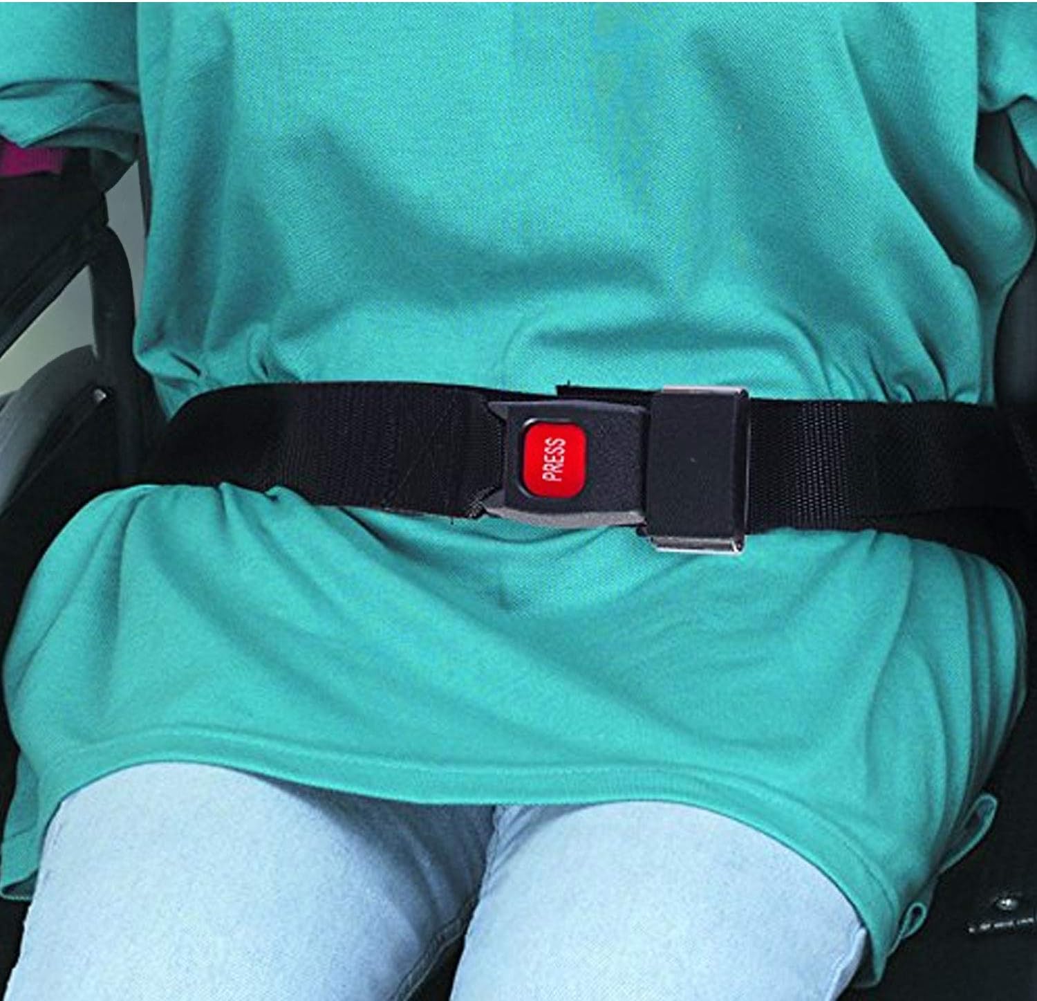 DMI Wheelchair Seat Belt, Wheelchair Safety Harness, Black: Health & Personal Care
