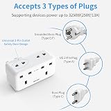 Mscien Multi Plug Extender with 4 AC Outlets and 3 USB Ports 13A UK Surge view 5