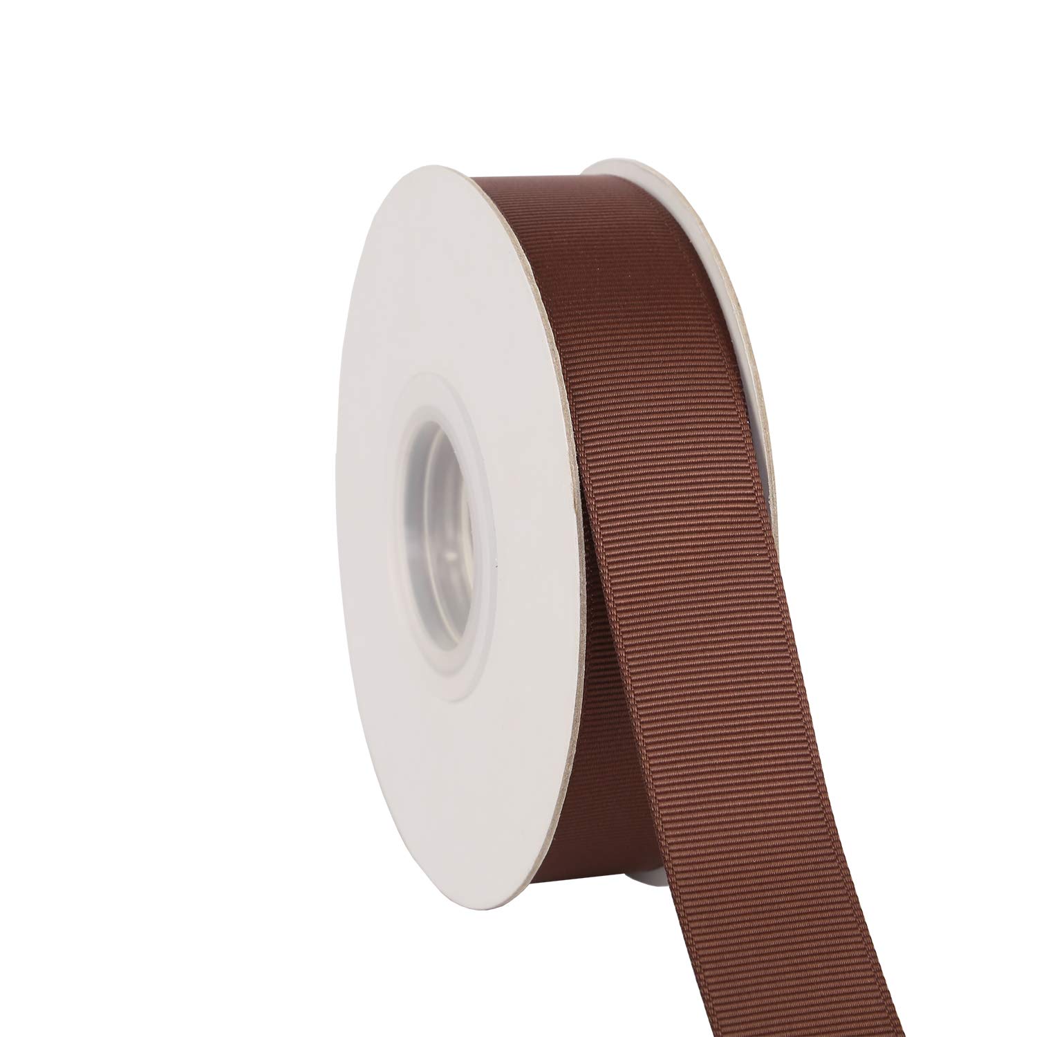 Ribbonitlux 25mm Wide Solid Grosgrain Ribbon 22 Meters (850-Brown, Set for Gift Wrapping, Party Decor, Sewing Applications, Wedding and Craft