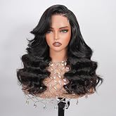 CUMASE 5x5 HD Lace Closure Wigs Human Hair with Drawstring 18Inch, 200% Density Body Wave Glueless Wig Pre-plucked Bleached K