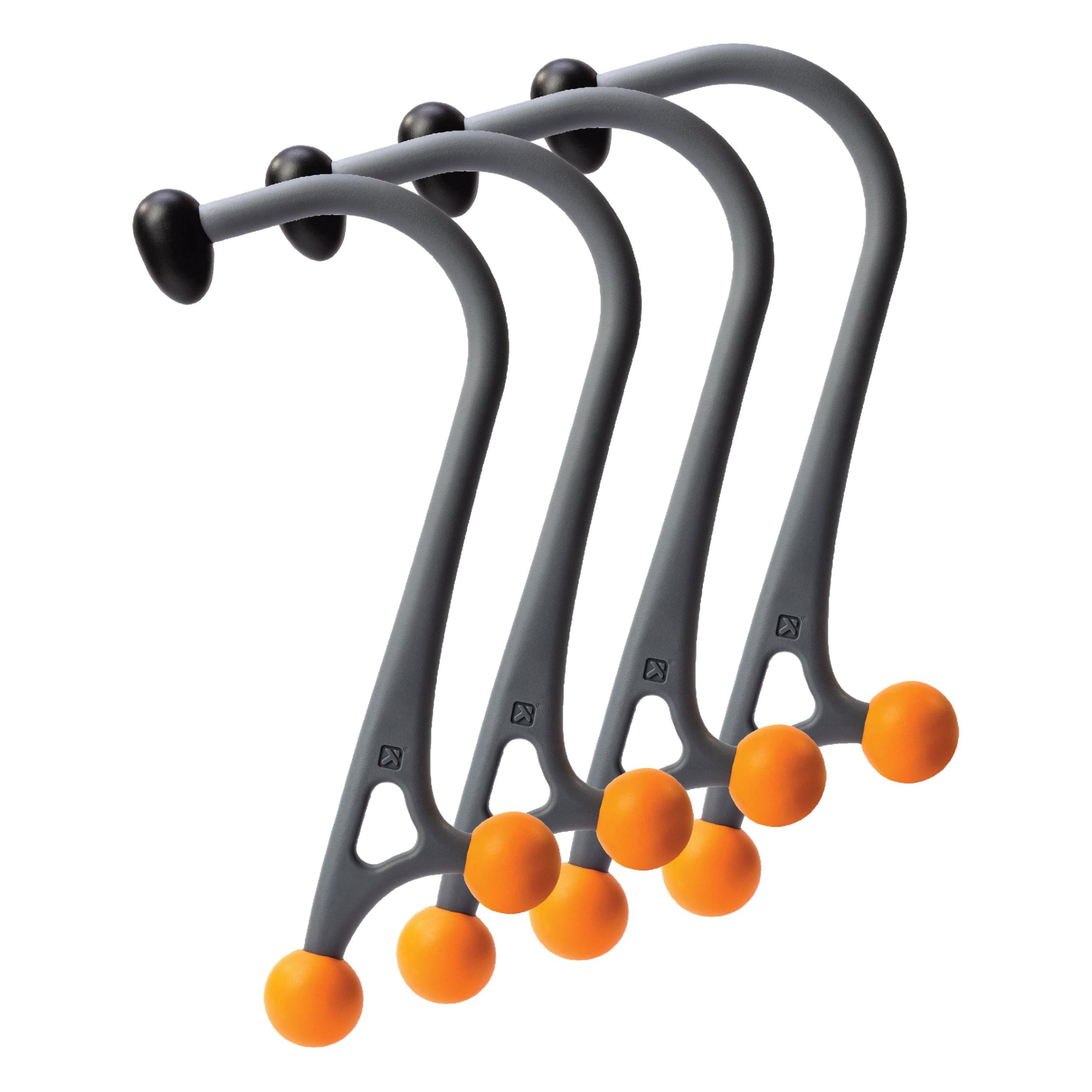 TRIGGERPOINT Performance Therapy AcuCurve Massage Cane for Neck, Back and Shoulders, Gray/Orange (Pack of 4) Image