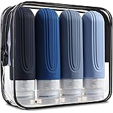 Mrsdry Travel Bottles for Toiletries, TSA Approved 90ml Travel Size Containers, BPA Free Leak Proof Squeezable Silicone Tubes