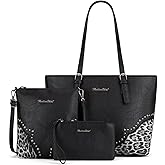 Montana West Purses for Women Tote Bag 3Pcs Set Leopard Print Satchel Handbags