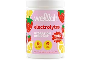 Wellah Electrolytes Powder (Strawberry Lemonade) 50 Servings