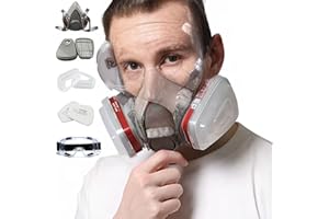 OFKP 6800 Face Dust, Reusable Facepiece with Filters, Dust Face for Spraying, Painting, Sanding, Chemicals, DIY