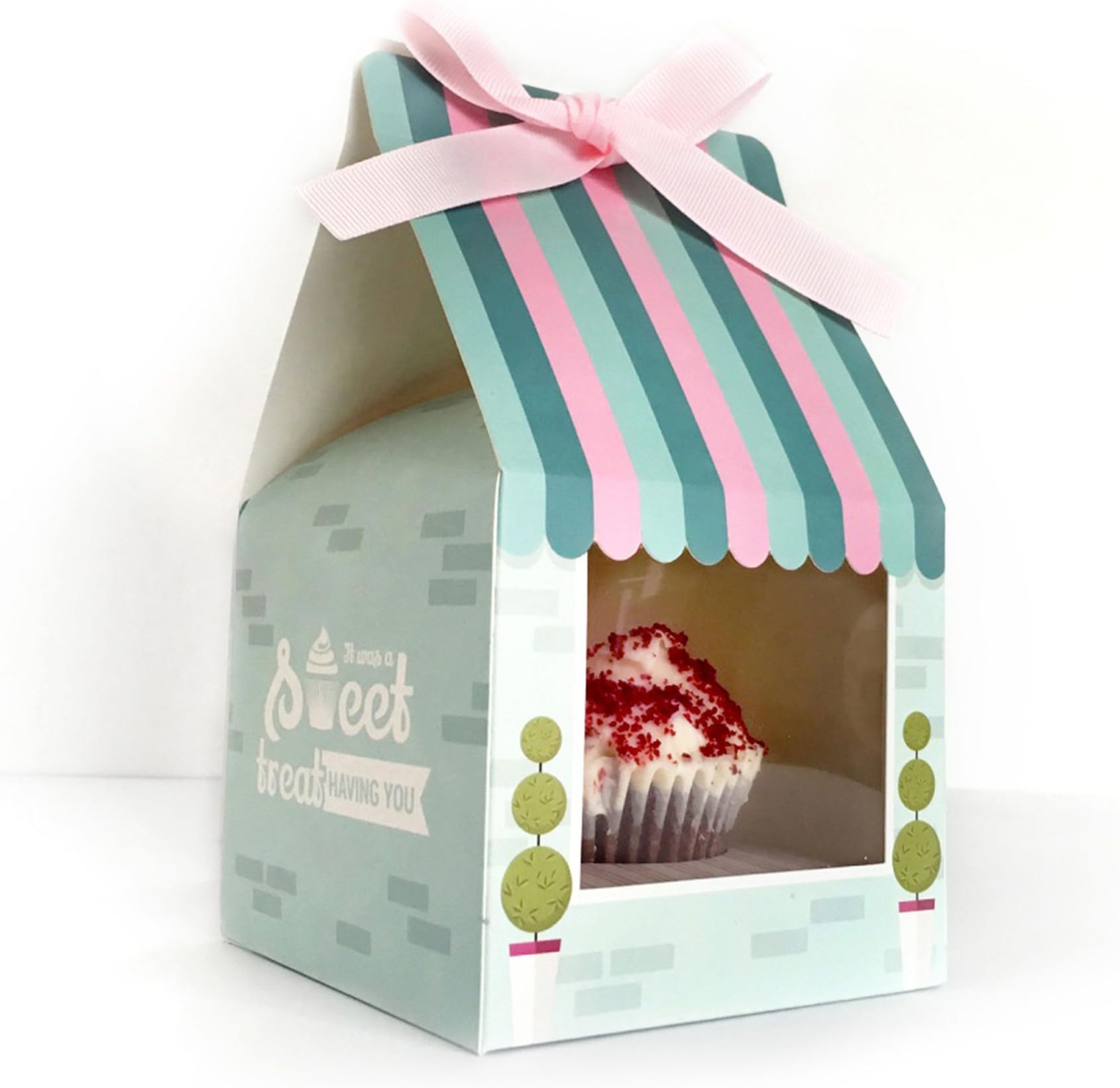 Wedding Favours, Party Bags (8 Pack), Party Box, Cupcake Favour Boxes, Pink & Turquoise, Baby Shower Favours, Girls Birthday Party Bags, Paris Party Boxes, Cupcake Party Decorations