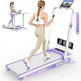 Trisomy 12% Incline Walking Pad Treadmill for Home, 3.5HP Walking Pad with Incline/Adjustable Height, 4 in 1 Under Desk Treadmill with Handle Bar, Foldable Treadmill 350LBS, APP &amp; Remote, LED Display