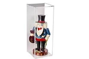 Better Display Cases Versatile Acrylic Display Case with White Back and Wall Mount (Vertical or Horizontal) - 6" x 6" x 15" (A078-WB-WM)