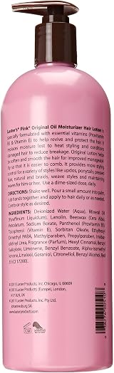 Luster's Pink Oil Moisturizer Hair Lotion Heat Styling Damage Protection 20oz view 2