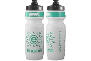 ENGINE DESIGN GROUP NGN NGN Sport - High Performance Bicycle | Bike Water Bottle for Triathlon, MTB, and Road Cycling - 24 oz (2-Pack) (White/Pastel Aqua (2-Pack))