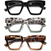 Kafirlo Oversized Reading Glasses Women Oprah Style Blue Light Blocking Computer Readers Designer Ladies Large Frame Square