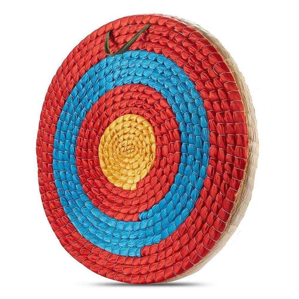 Archery Targets, Traditional Solid Straw Round Archery Target Stand, Hand-made Target Shooting Bow for Outdoor Shooting Practice, 2 Layer, Round Archery Target Bow Arrow Target