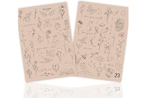 3PCS Tiny Tattoo Deluxe Practice Skins Silicone Double Sided Design Fine Line Tattoo Practice Pad with 22 Tattoo Patterns Tar