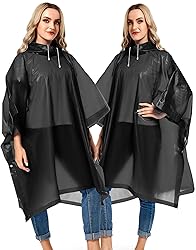 Borogo 2 Pack Rain Ponchos for Adults Reusable
