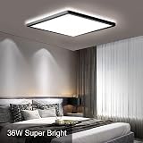 MLOQI 36W LED Bathroom Ceiling Light IP44 5000K Daylight White Black Edge view 4