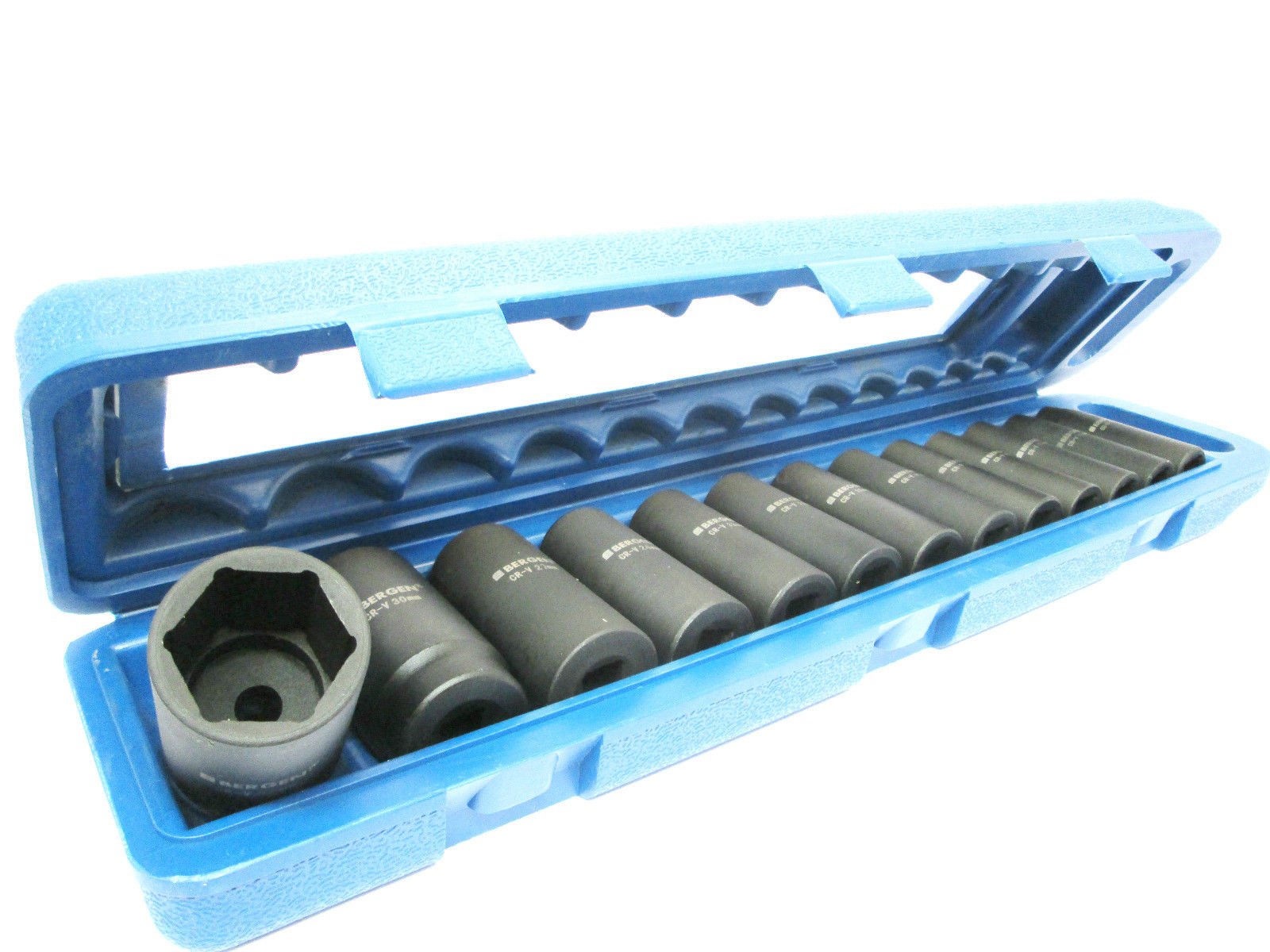 US PRO 13pc 1/2"dr 6pt deep impact sockets metric 13-32mm B1397