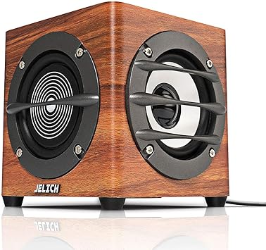 wood computer speakers