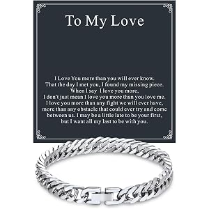 ChainsPro 316L Cuban Link Bracelet for Men, Wrist Bracelets with Gift Card | Daily Wear Bracelet with Gift Card, Sweatproof &