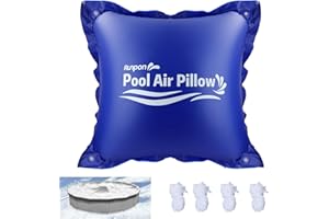 RUNPON Pool Air Pillow for Above Ground Pools Cover Winterizing 4 x 4FT Pool Closing Kit, Ultra Thick & Durable Resistant 0.4mm PVC Material Pool Pillow for Winterizing Included 4 x19.6ft Rope