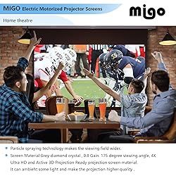 MIGO 150 Inch Pull Down Projector Screen, Grey