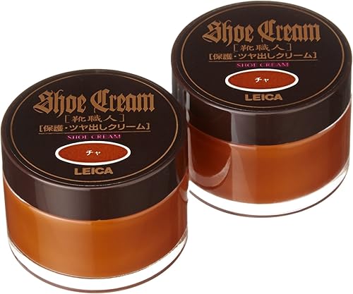 Amazon ライカ Shoe Cream 靴クリーム 靴職人 ビン入り 2個セット111 メンズ ブラウン Leica ライカ クリーム