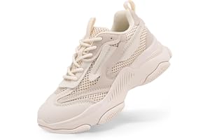 DREAM PAIRS Kids Girls Sneakers Jelly Sole Lace up Shoes Lightweight Walking Shoes for Girls Boys