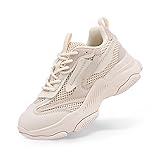 DREAM PAIRS Kids Girls Sneakers Jelly Sole Lace up