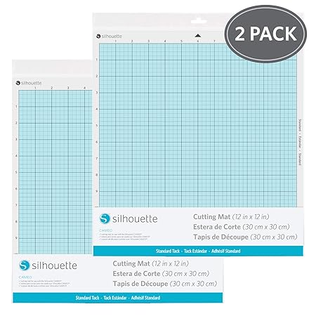 Silhouette America CUT-MAT-12-3T-2PACK Schneidematte, 30,5 cm, transparent