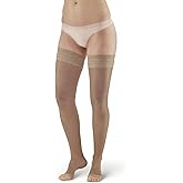 Ames Walker AW 45 Sheer Support Open Toe Thigh Highs w/Top Band 15-20 mmHg