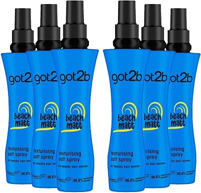 Schwarzkopf got2b Beach Matt Salt Spray 200ml 6 Pack