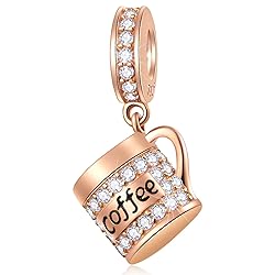 Rose Gold Take a Break Coffee Cup Pendant