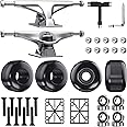 Jizmo Skateboard Trucks, Fits 7.75-8.25" Deck, Skateboard Wheels 52mm, Skateboard Bearings ABEC-11, Skateboard Pads, Skateboard Hardware Tool Combo Starter Set