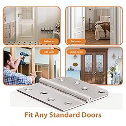 AmzGod 24 Pack Brushed Nickel Door Hinges, 4 Inch