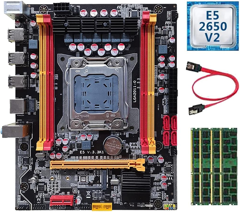 Lodokdre X79 Motherboard E5 2650 V2 CPU 16GB DDR3 RAM LGA2011 M.2 NVMe Bundle